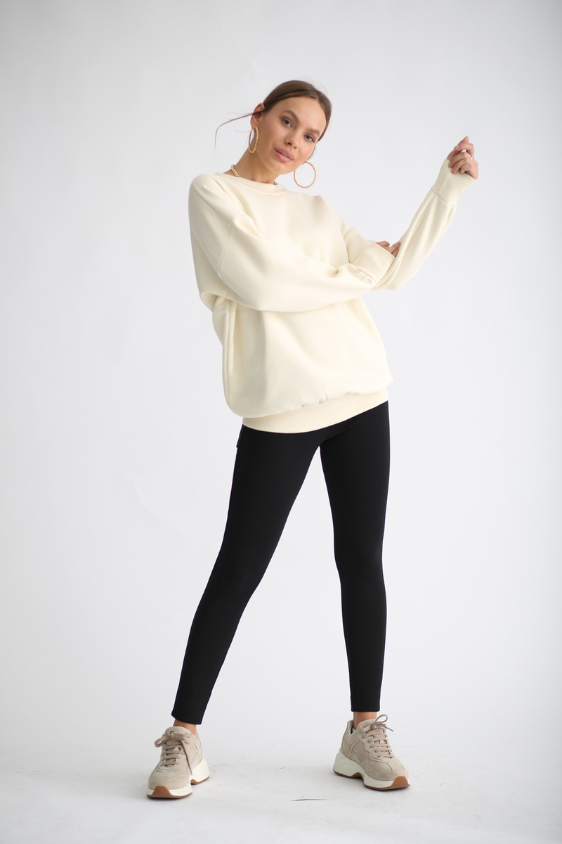Kemik Şardonlu Basic Sweatshirt 3200