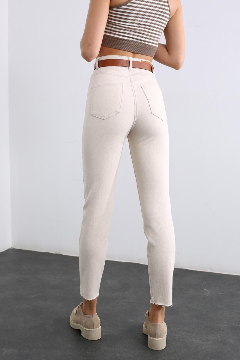 Kemik Ultra Yüksek Bel Mom Jean 567
