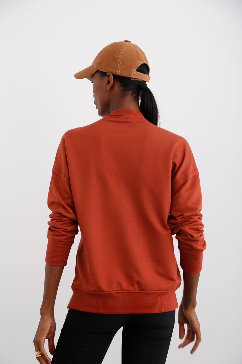 Kiremit Basic Sweatshirt 9002