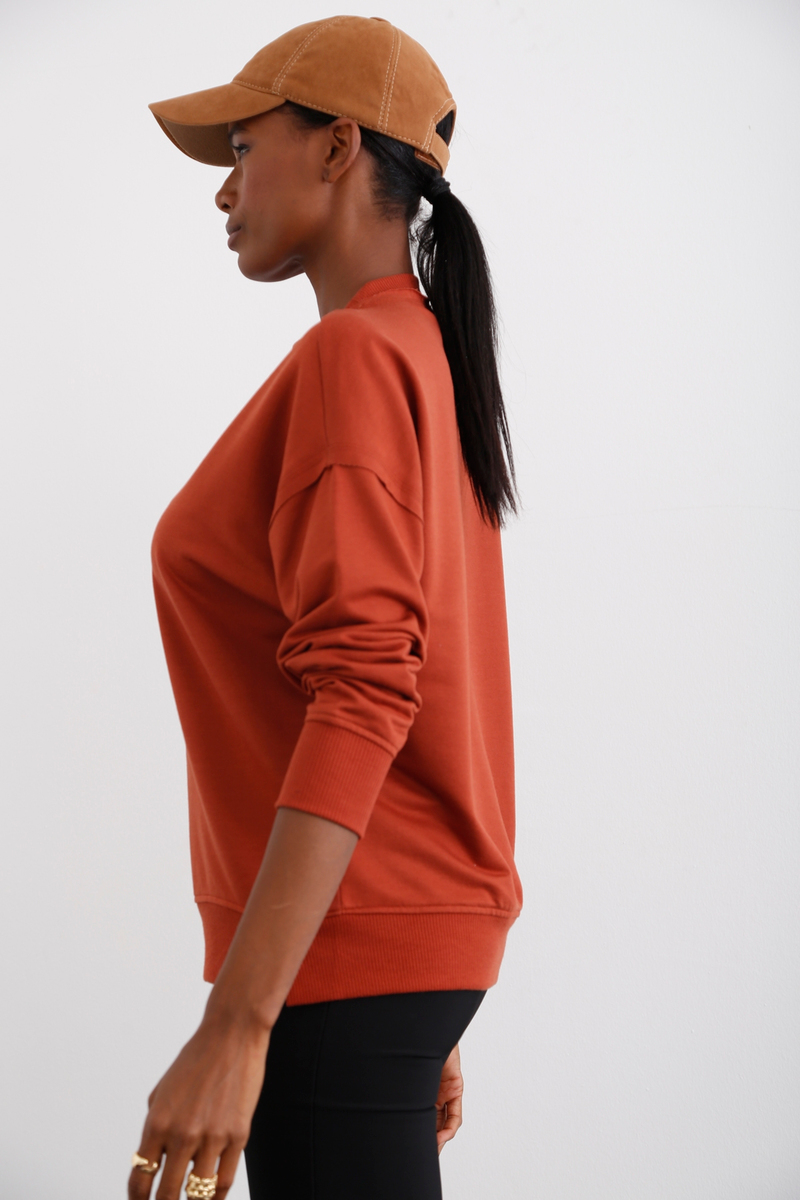 Kiremit Basic Sweatshirt 9002