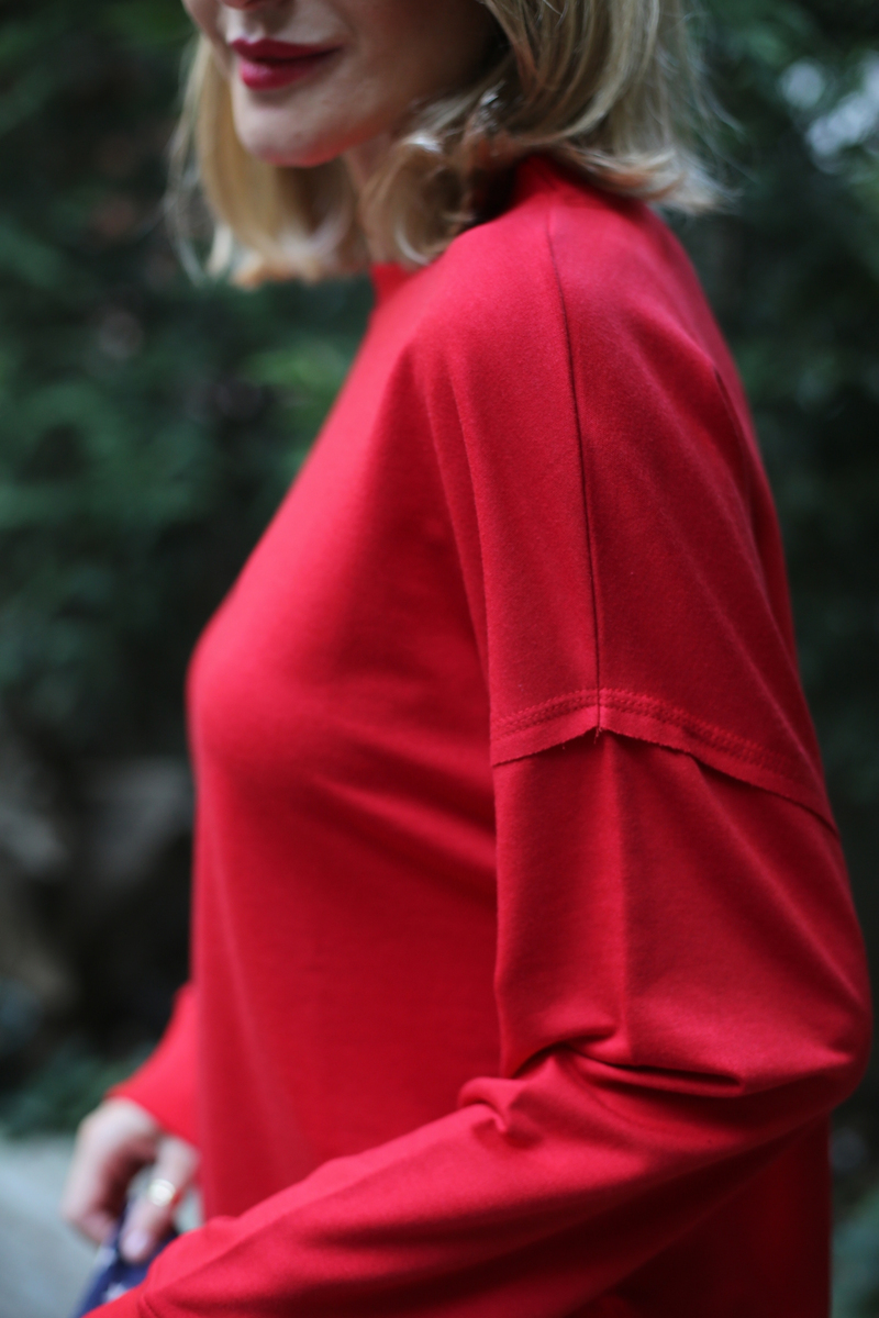 Kırmızı Basic Sweatshirt