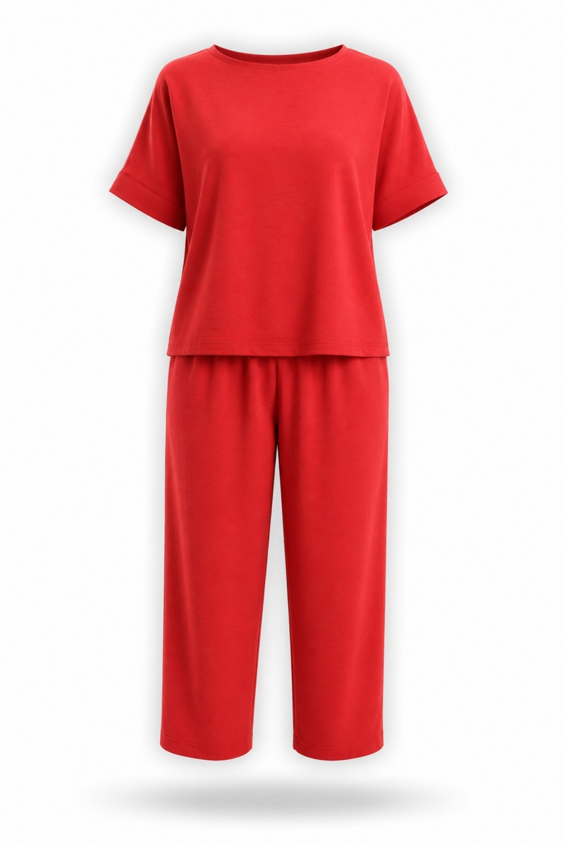 Kırmızı Bluz Pantolon Takım 11601