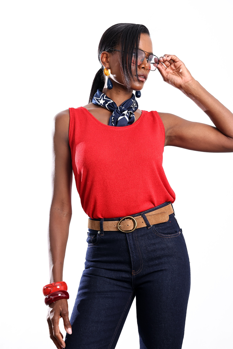 Kırmızı Dökümlü Merserize Atlet 26346