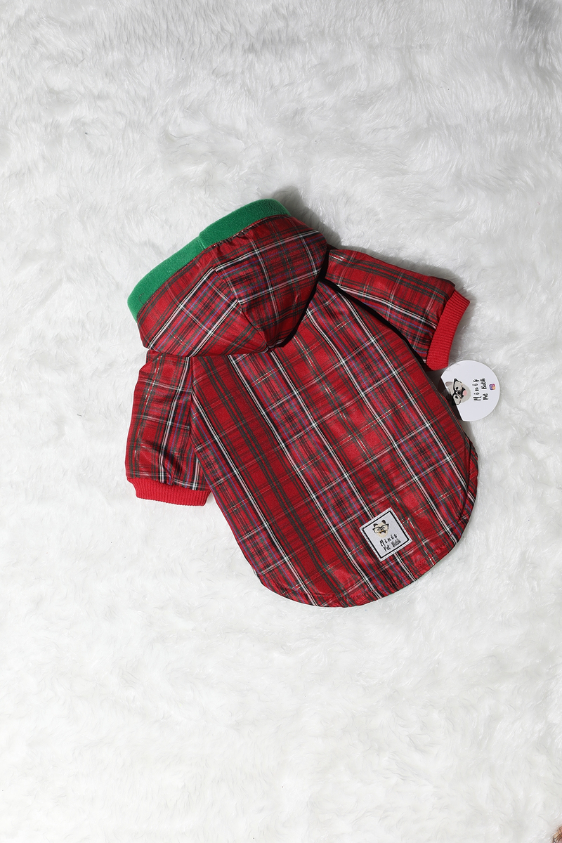 Kırmızı Ekoseli Yağmurluk-P10 