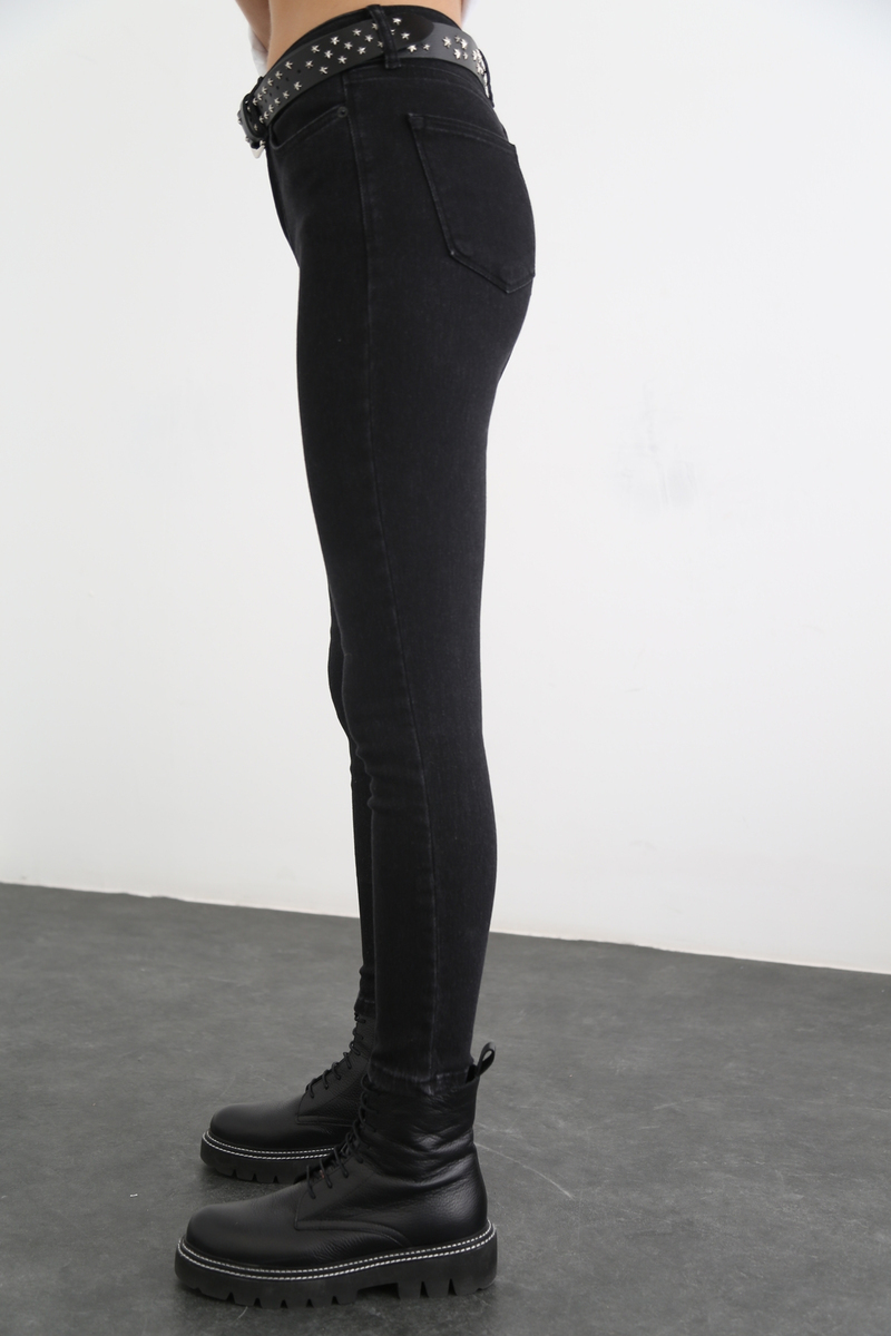 Koyu Füme Full Lycra Skinny Jean 