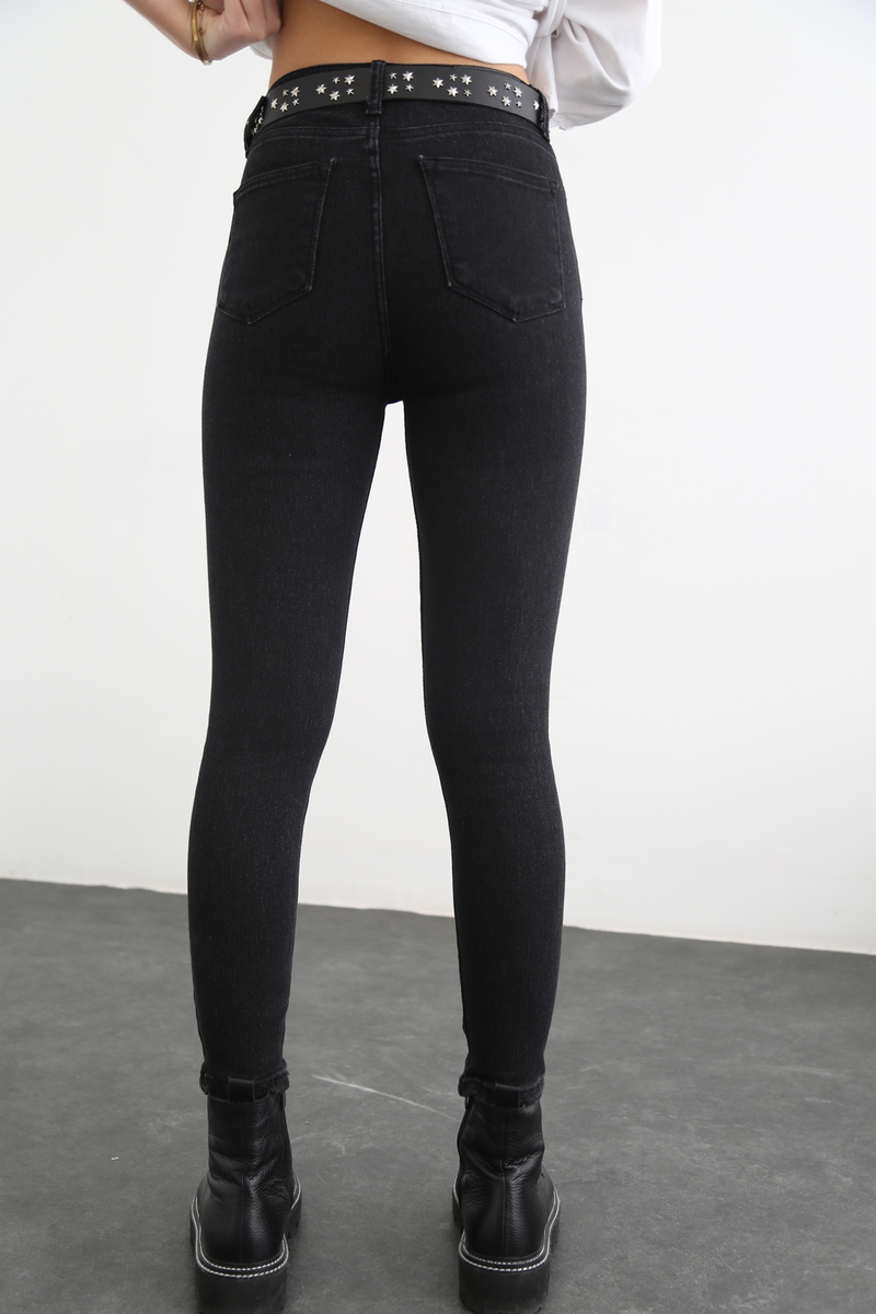 Koyu Füme Full Lycra Skinny Jean 
