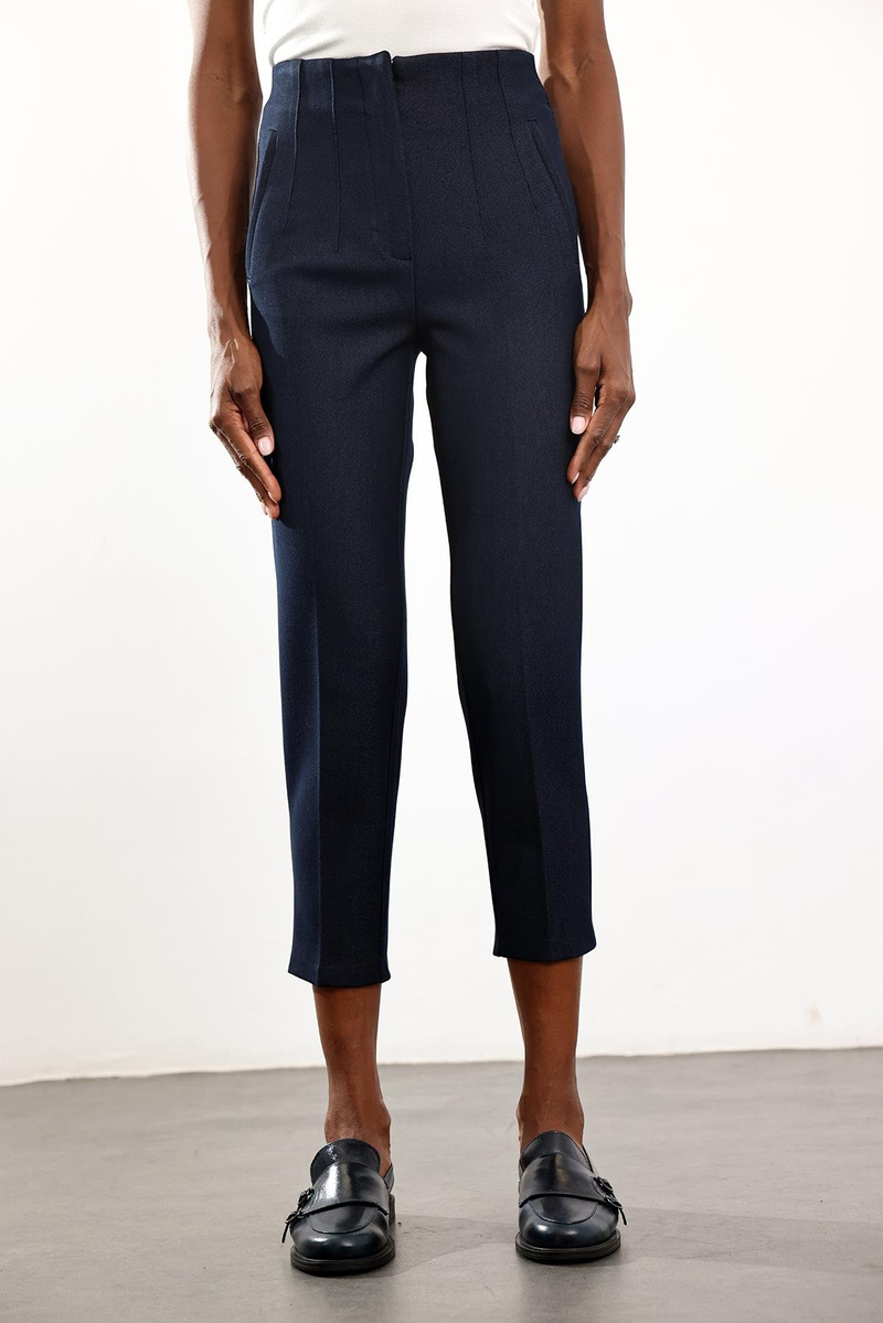 Koyu Lacivert Flatolu Pantolon 5113