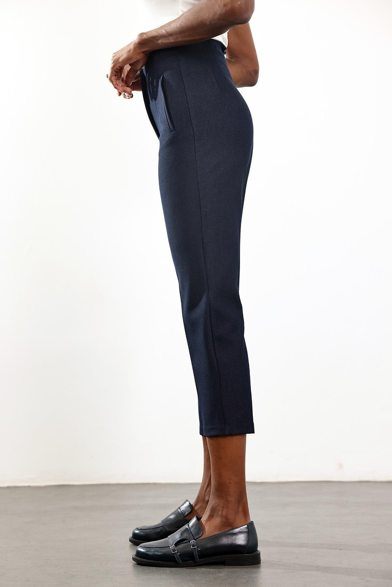 Koyu Lacivert Flatolu Pantolon 5113