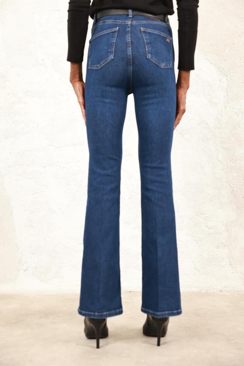 Koyu Mavi Full Likra Toparlayan Flare Jean 7578