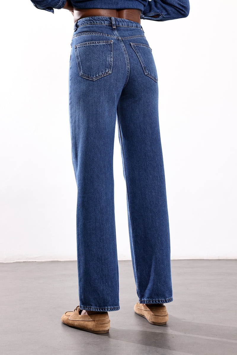 Koyu Mavi Wide Leg Jean 8431
