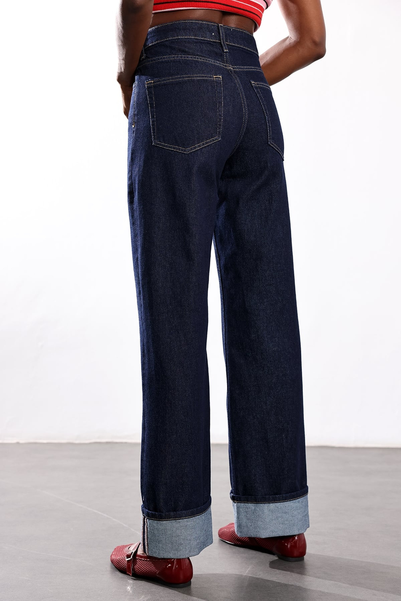 Lacivert Baggy Regular Waist Jean 