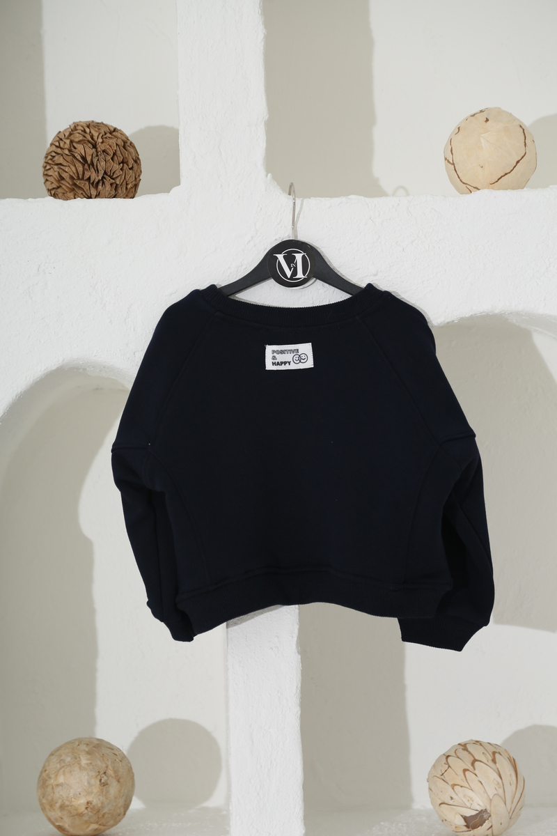 Lacivert Basic Bebek Sweatshirt 