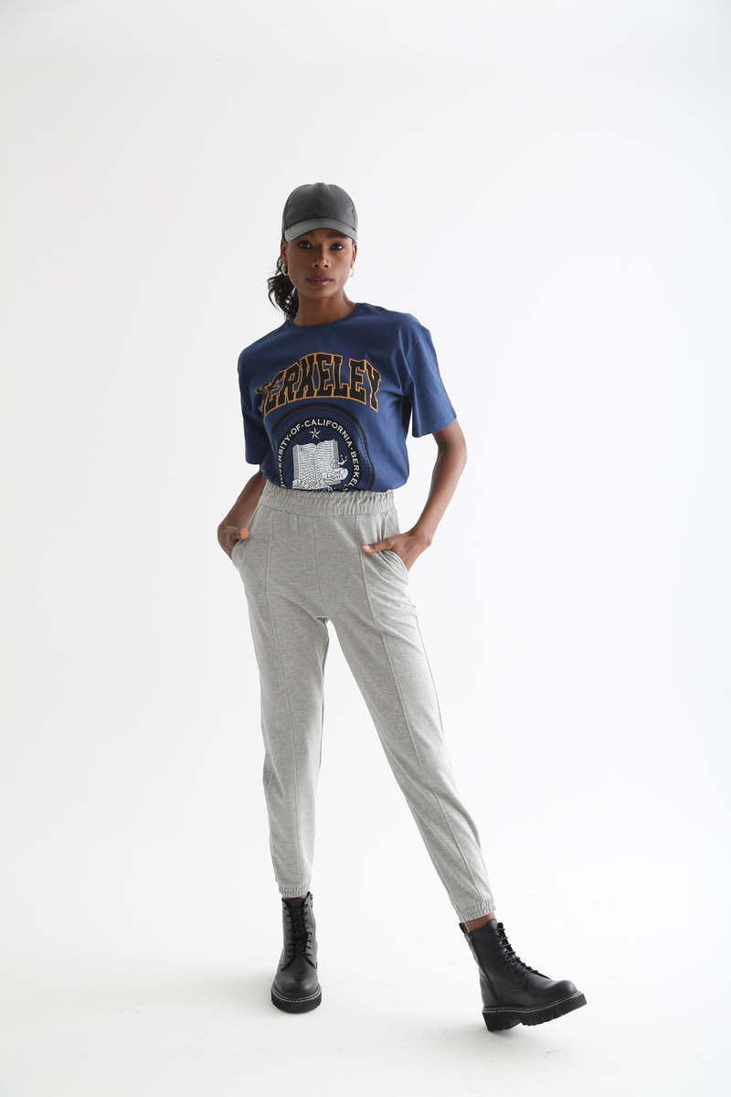 Lacivert Berkeley Baskılı Tshirt 3274