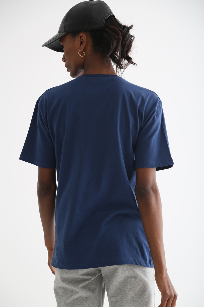 Lacivert Berkeley Baskılı Tshirt 3274