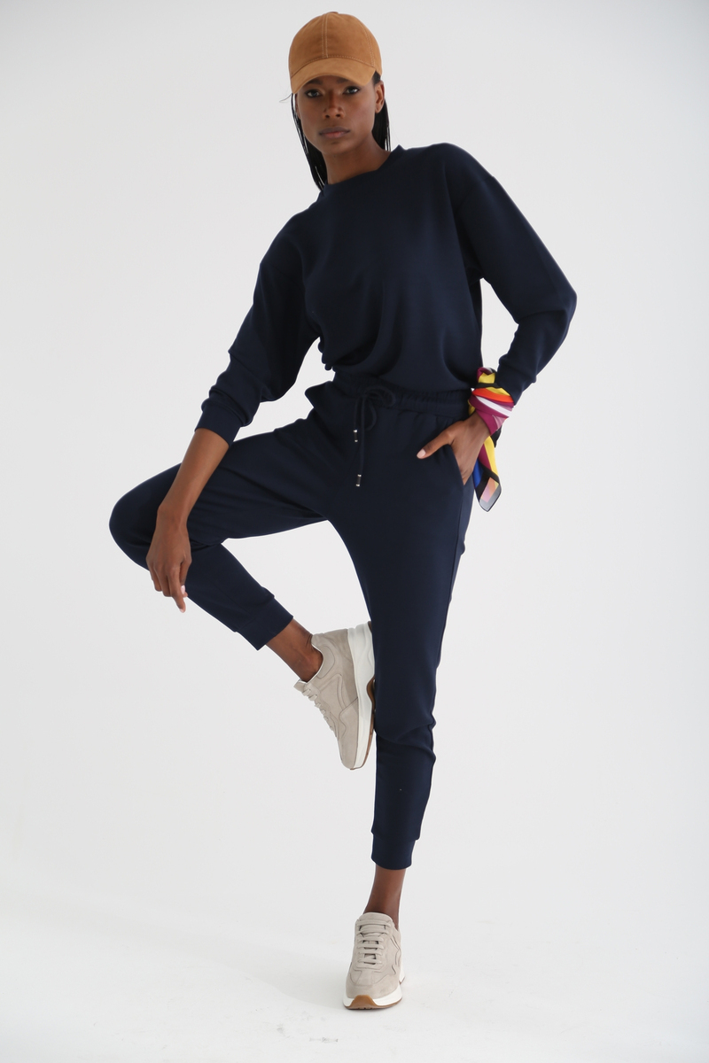 Lacivert Bisiklet Yaka Eşofman Takım 20607