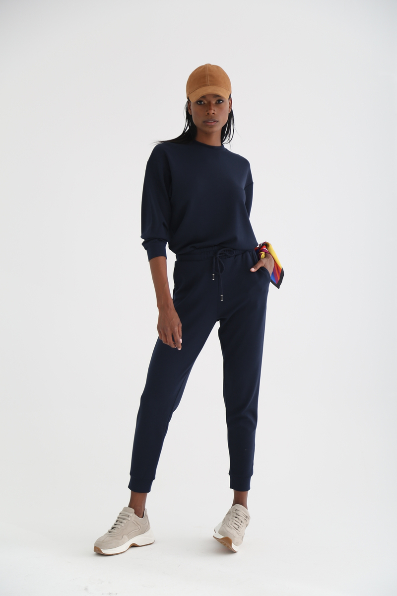 Lacivert Bisiklet Yaka Eşofman Takım 20607