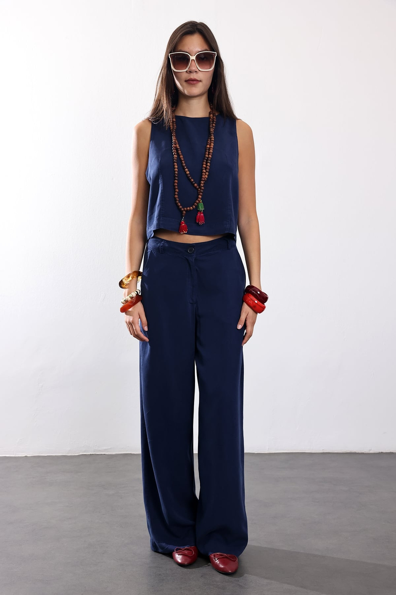 Lacivert Bluz Pantolon Takım 0010