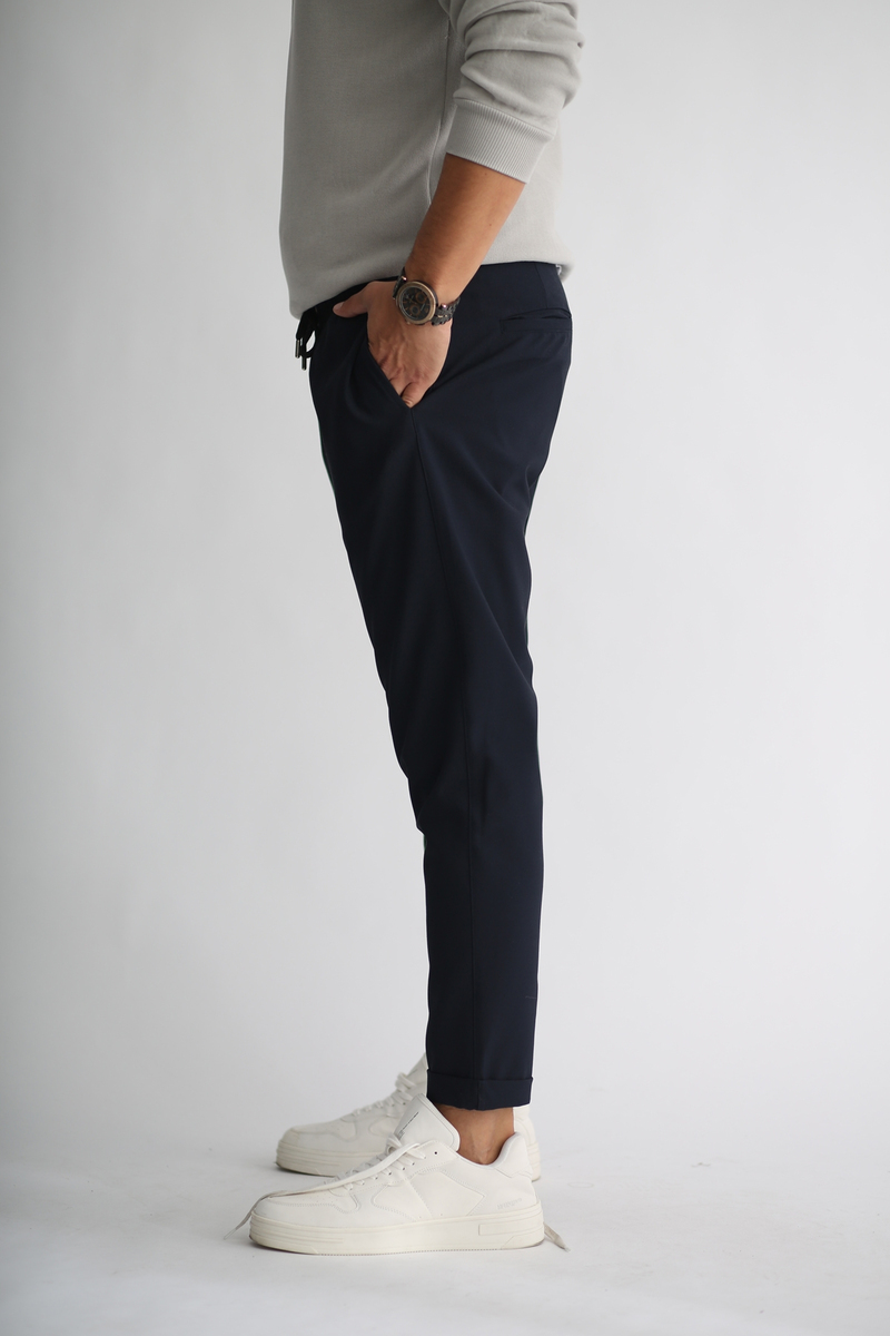 Lacivert Erkek Duble Paça Pantolon 3817