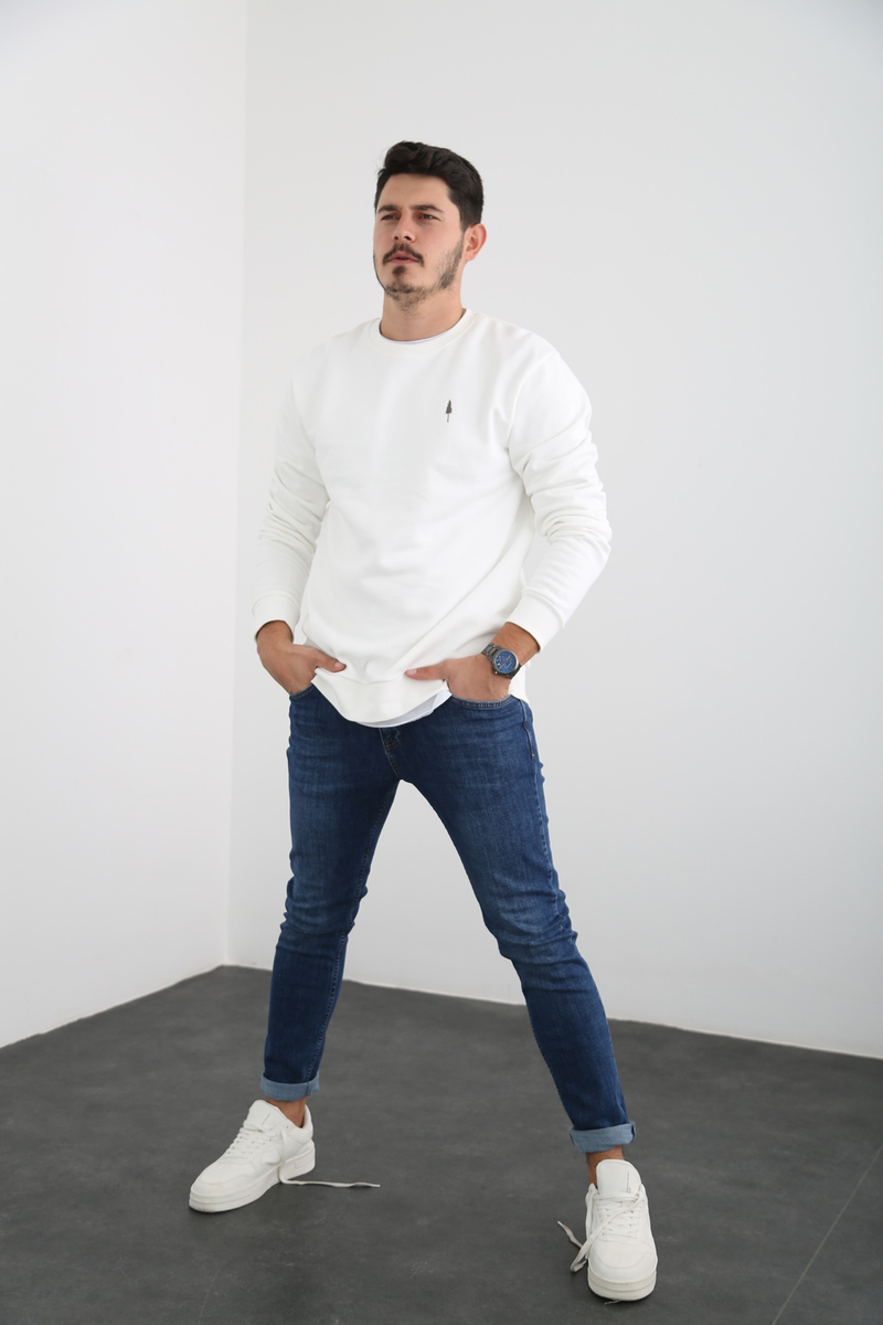 Lacivert Erkek Yıkamalı Jean 3700-R2