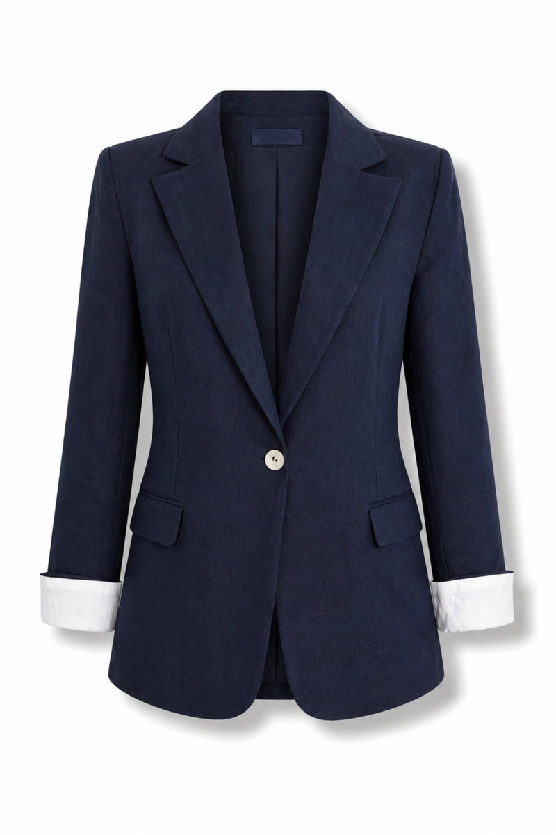 Lacivert Kapak Cepli Blazer Ceket 1495