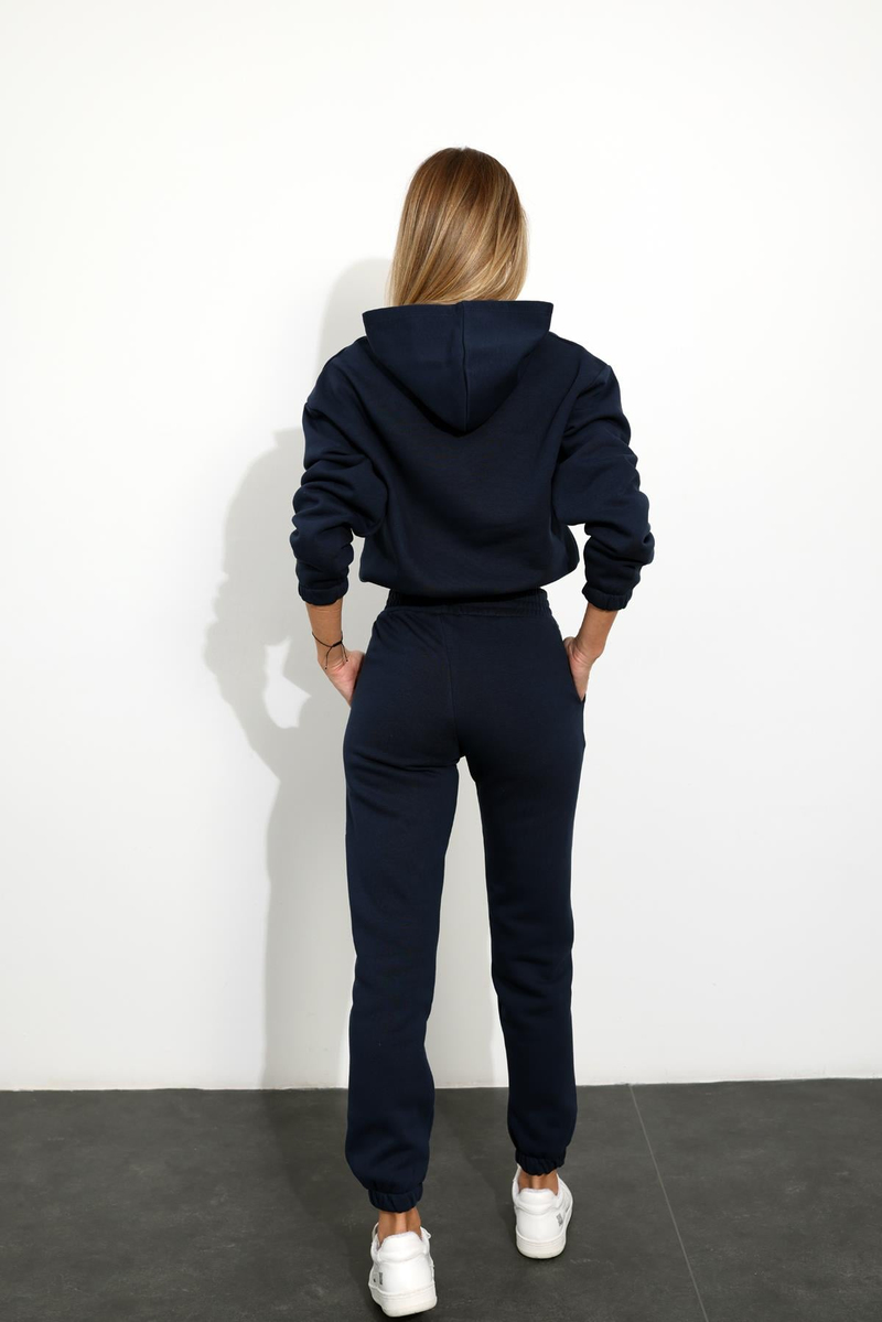 Lacivert Kapüşonlu Sweatshirt Eşofman Takım 04071