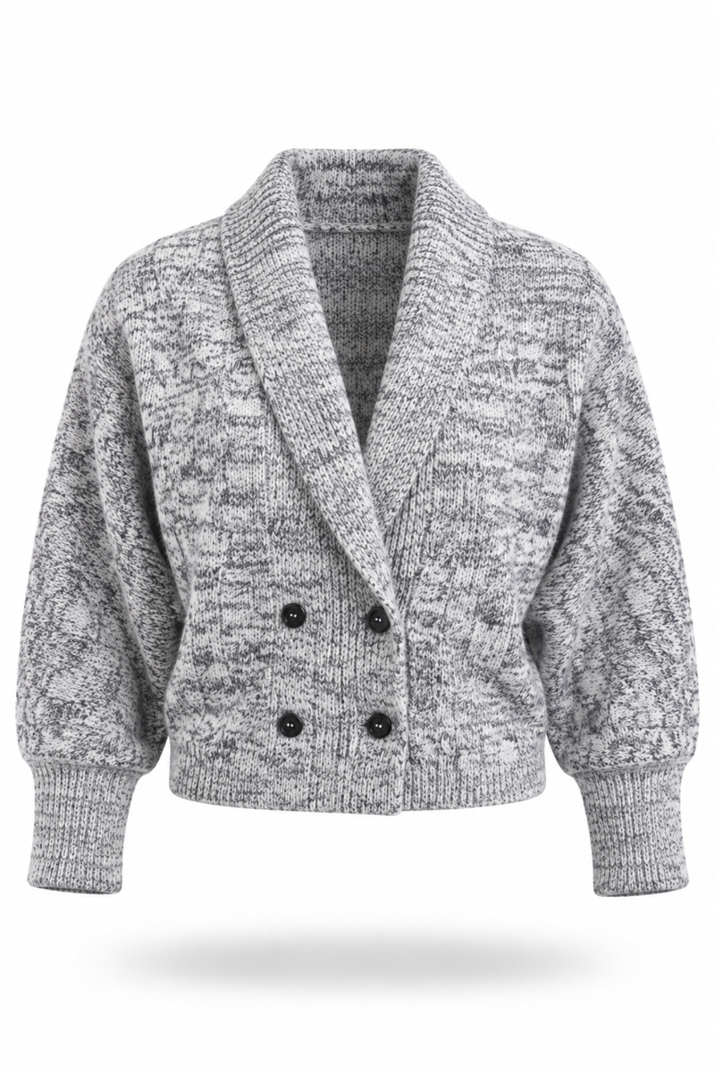 Lacivert Kemerli Oversize Triko Hırka 2729