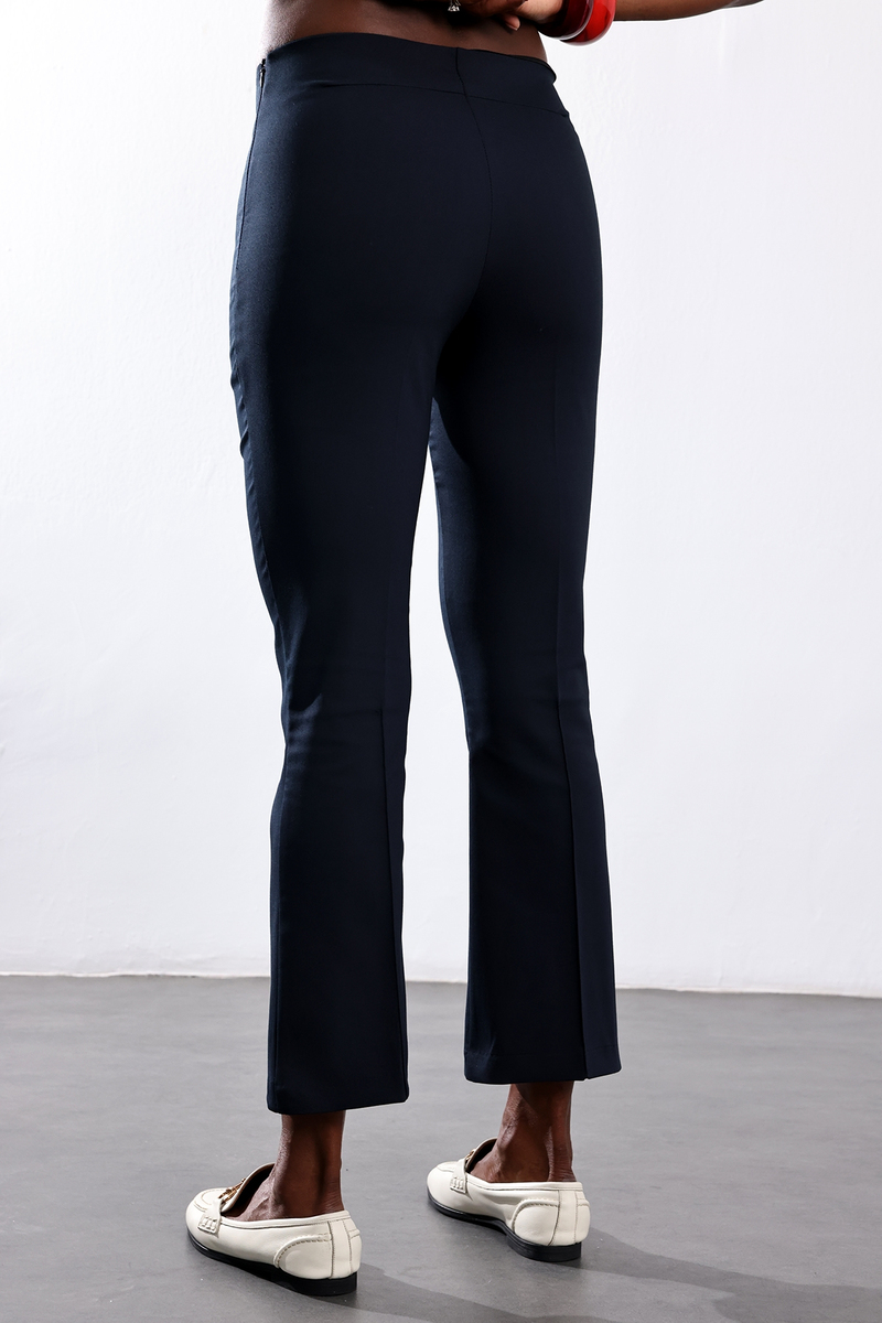 Lacivert Mini Flare Pantolon 438