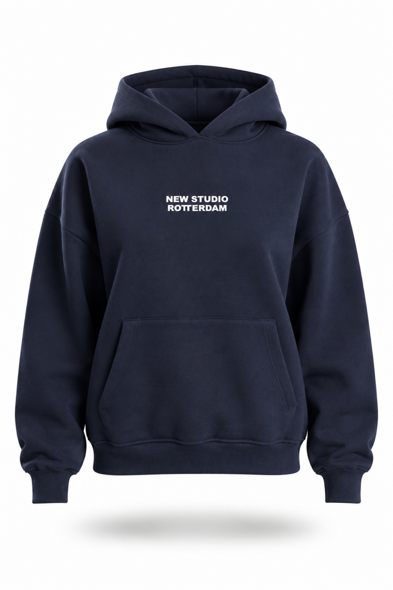 Lacivert New Studio Rotterdam Baskılı Sweatshirt 12233
