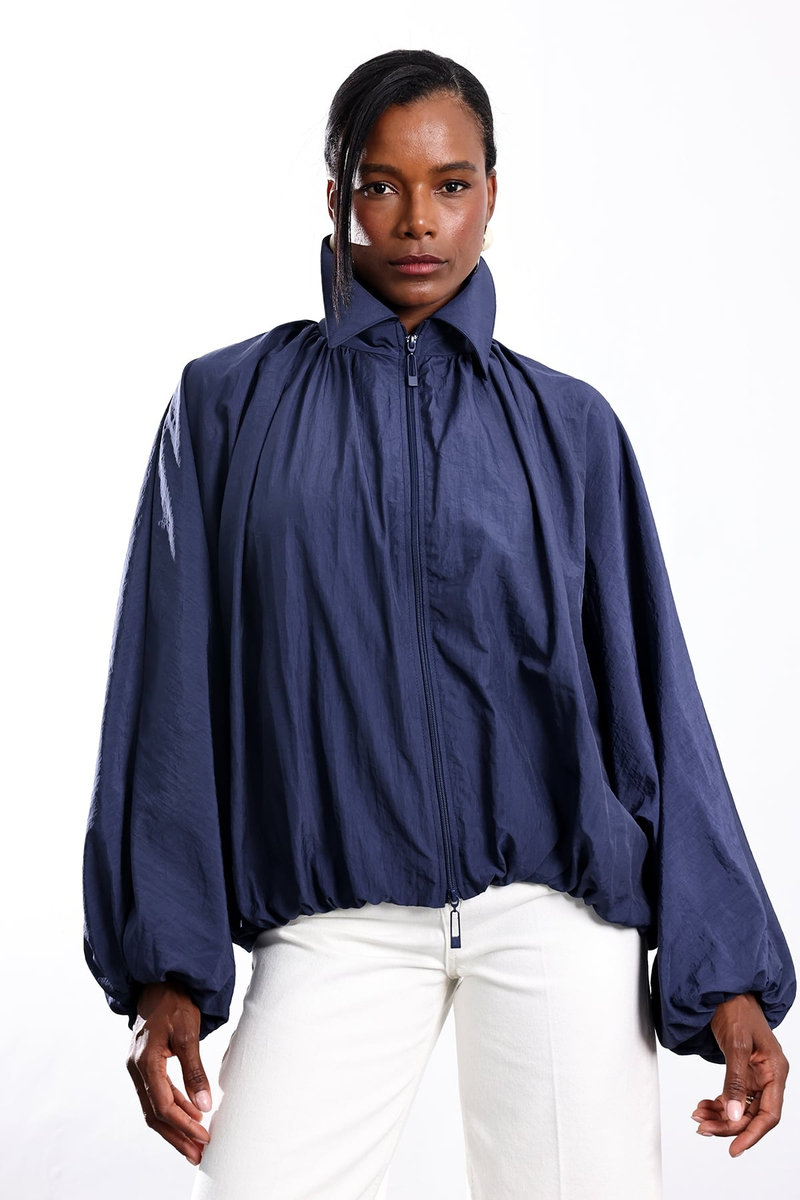 Lacivert Oversize Bomber Ceket 0005