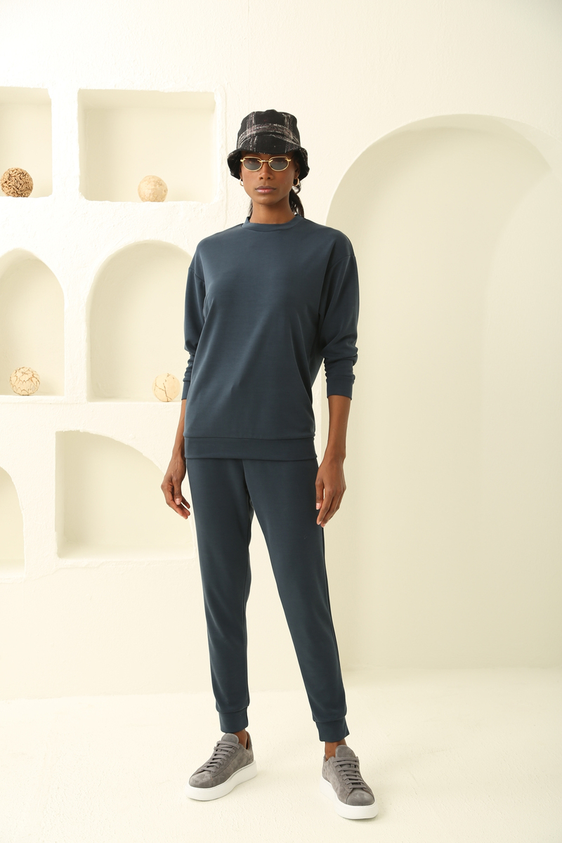 Lacivert Oversize Modal Takım 