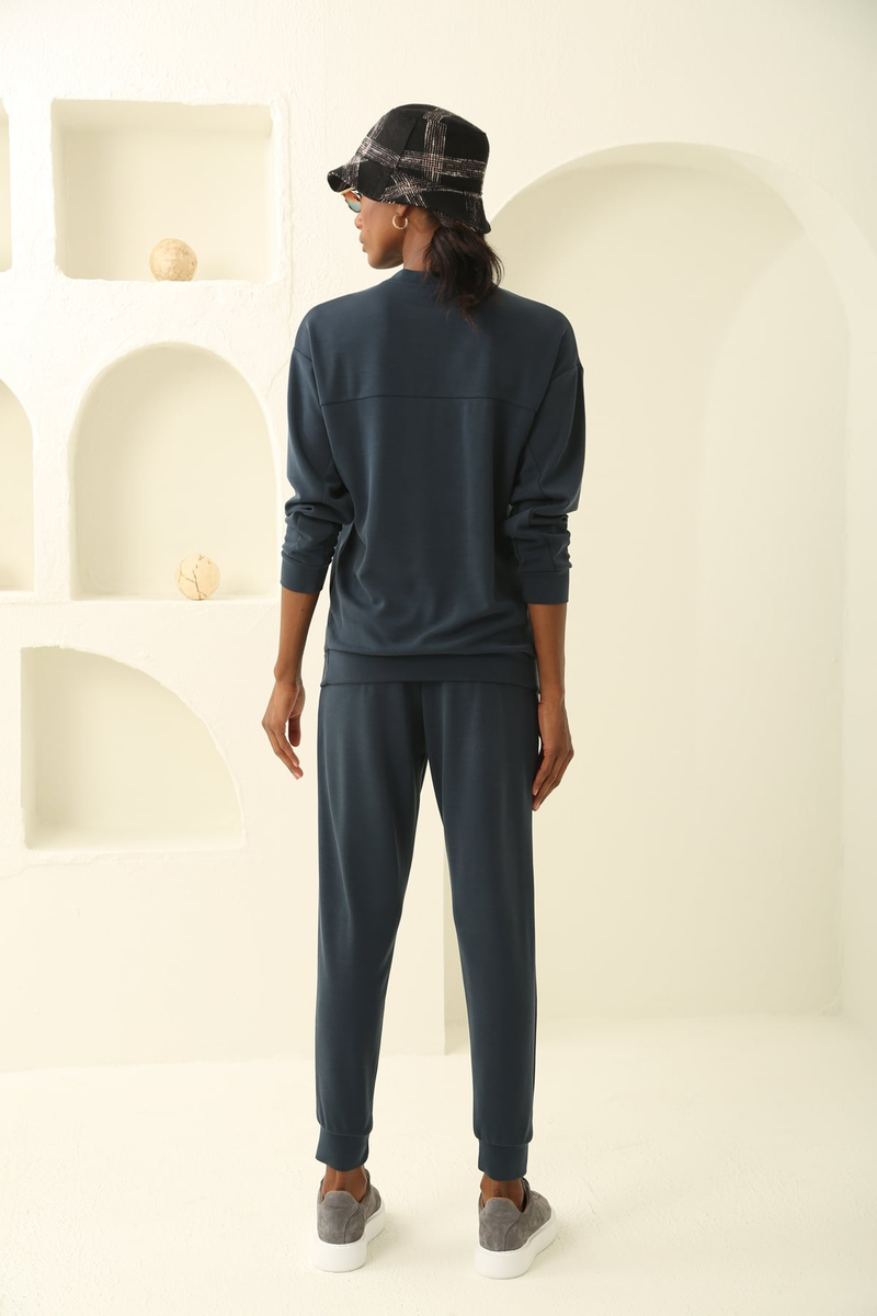 Lacivert Oversize Modal Takım 