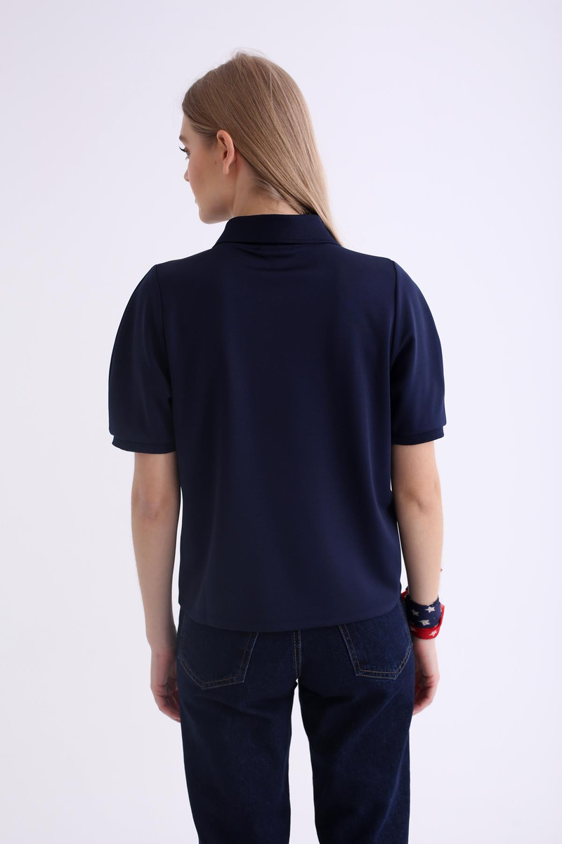 Lacivert Polo Yaka Tshirt 