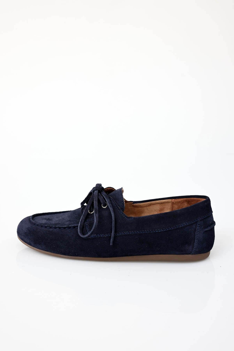 Lacivert Süet Bağcıklı Makosen 24325