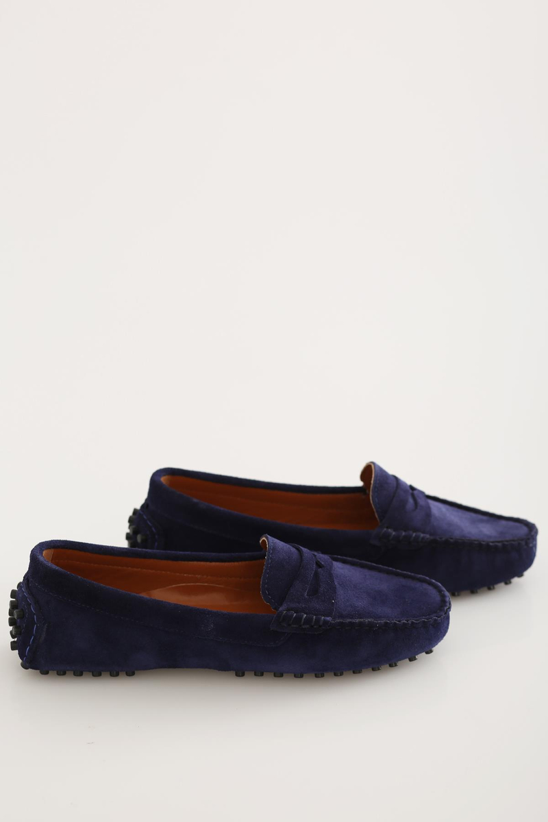 Lacivert Süet Klasik Loafer 