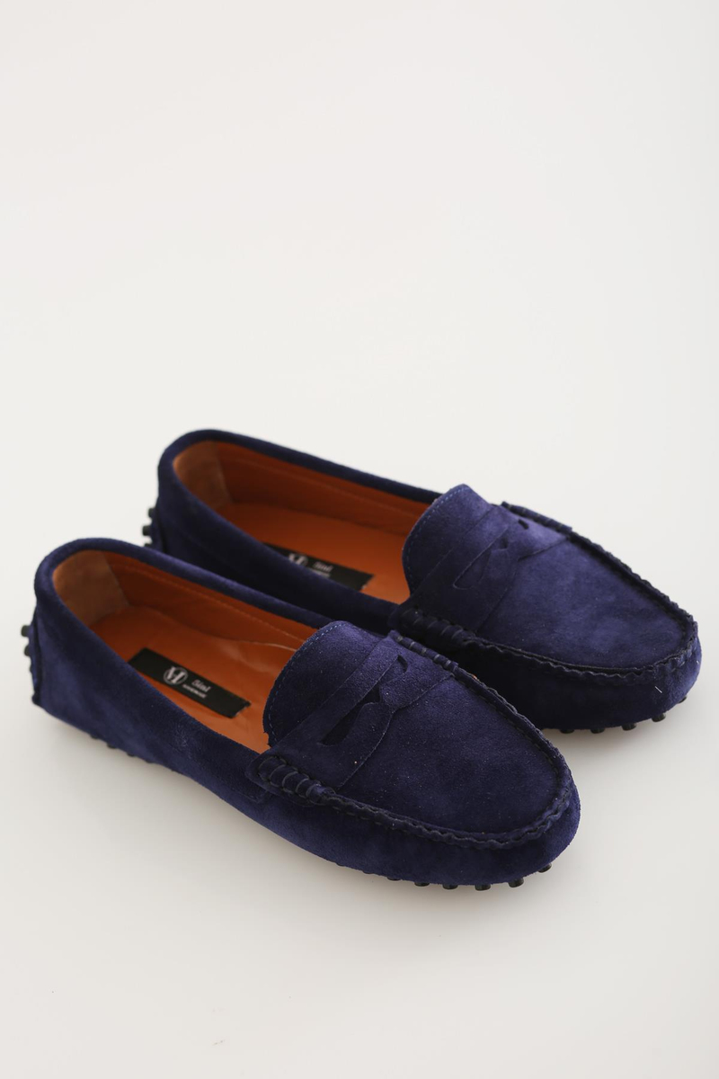 Lacivert Süet Klasik Loafer 