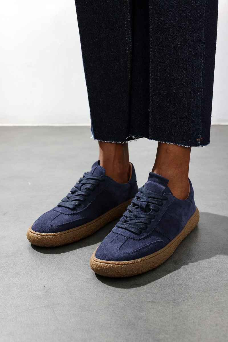 Lacivert Süet Sneaker 25412