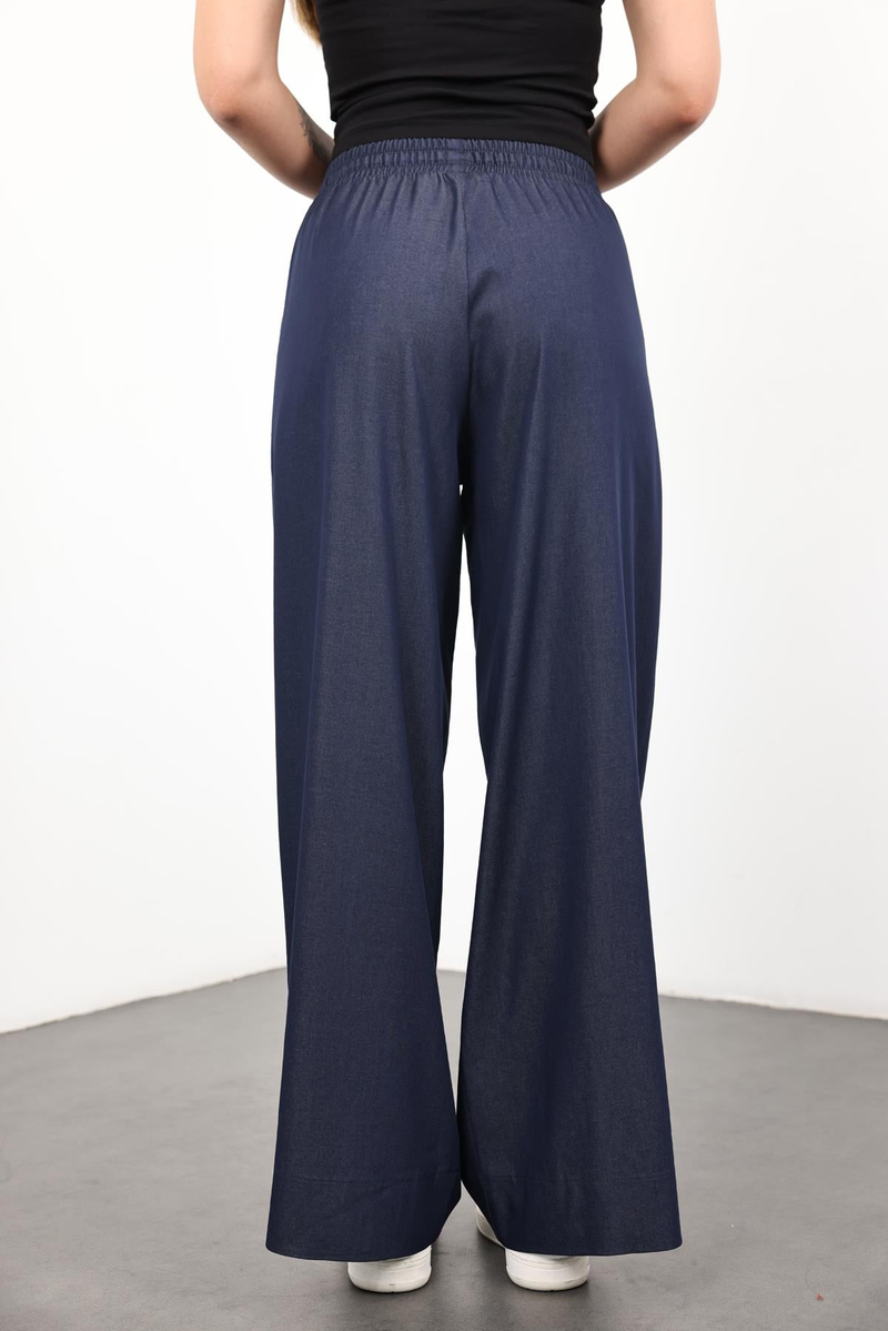 Lacivert Tencel Dökümlü Pantolon 00179
