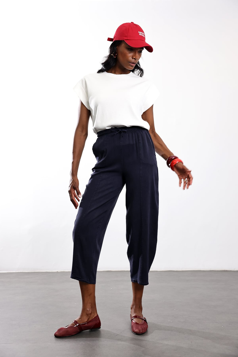 Lacivert Tensel Pantolon 0863