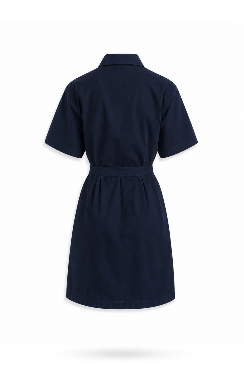 Lacivert Verona Poplin Elbise 