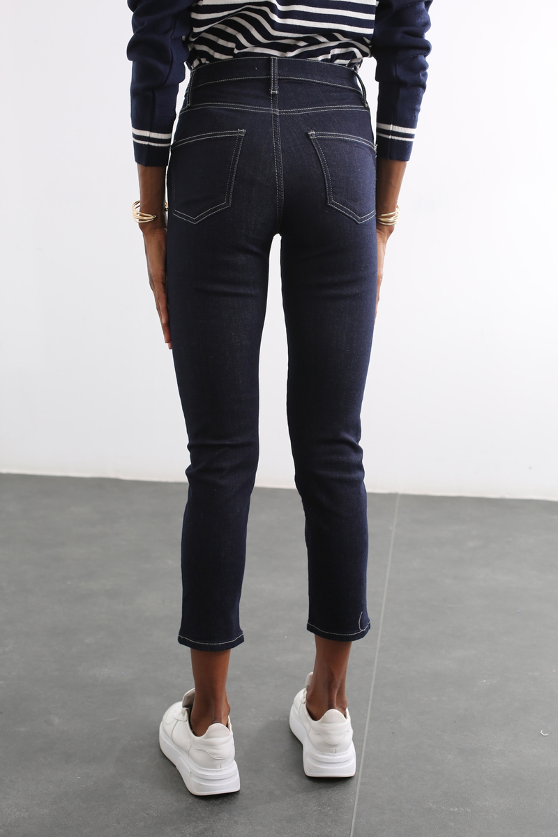 Lacivert Yüksek Bel Skinny Jean 