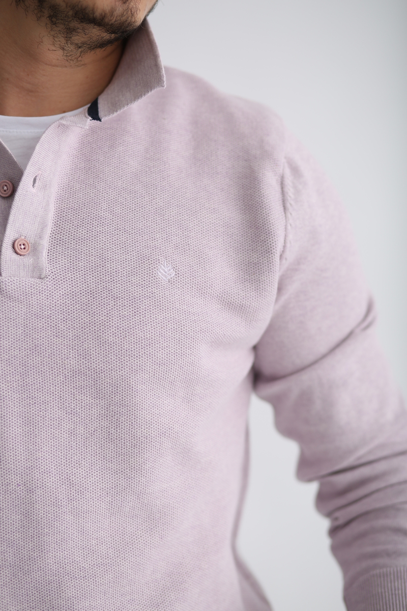 LİLA MELANJ Erkek Polo Yaka Triko 189090