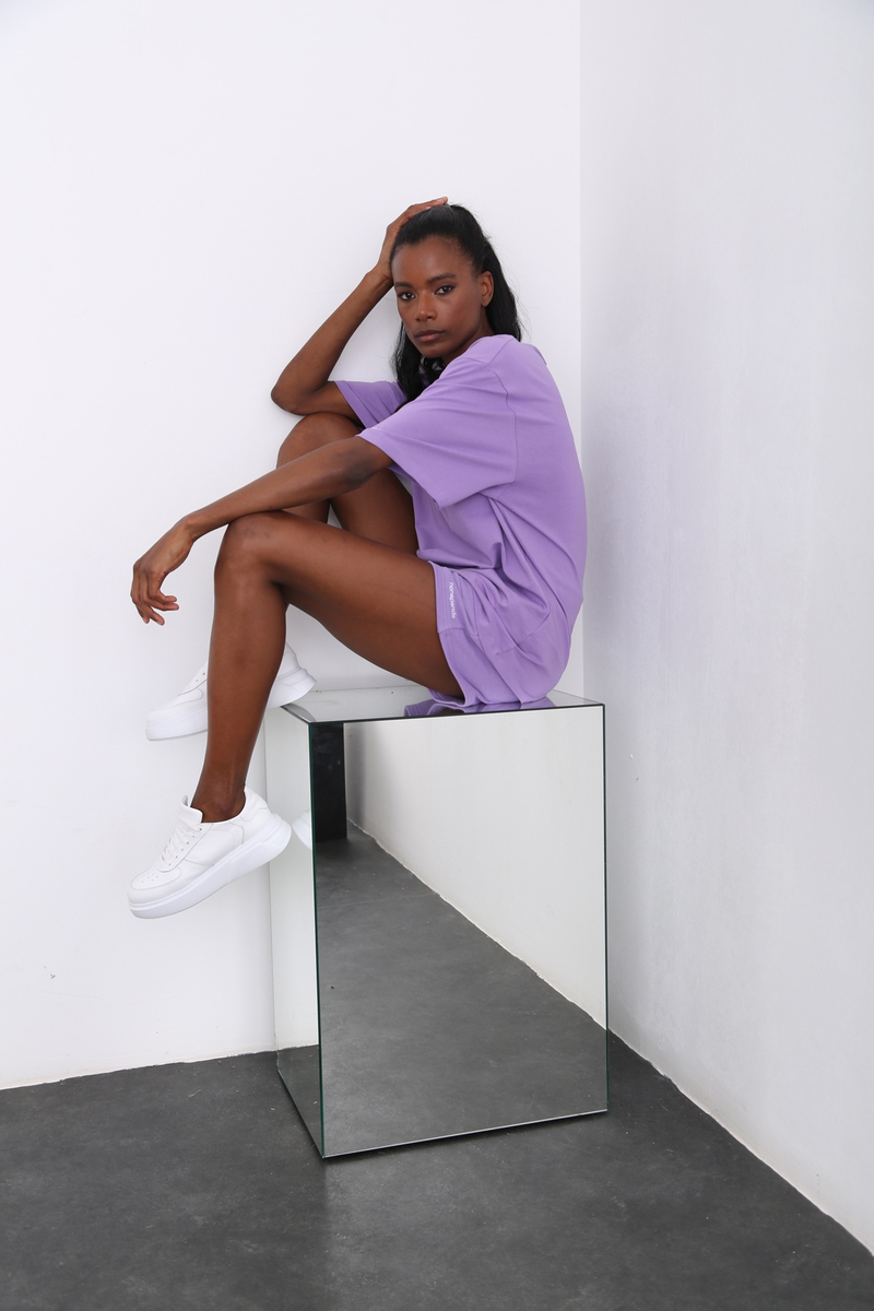 Lila Oversize Tshirt 