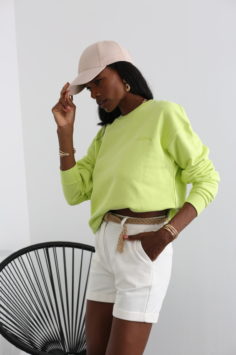 Lime Basic Sweatshirt 