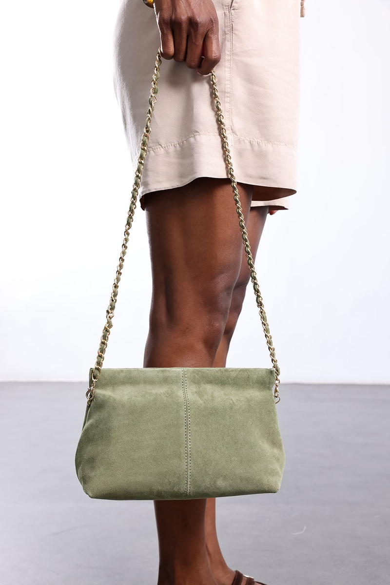 Lime Nice Süet Askılı Clutch Çanta 7990