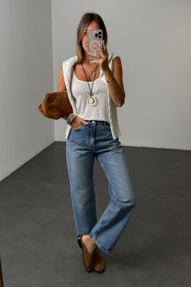 Mavi Column Straight Leg Jean 