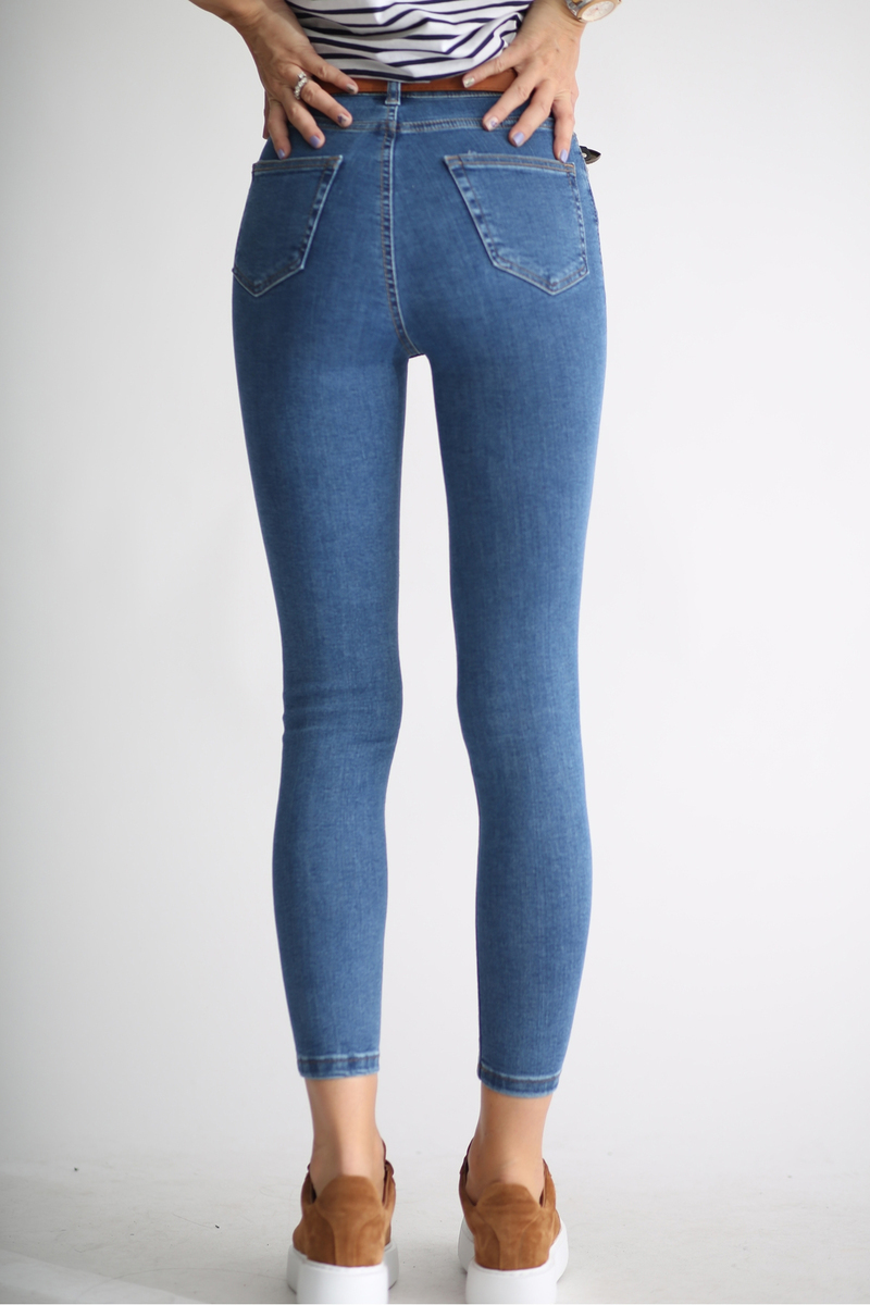 Mavi Eskitmeli Toparlayan Jean 002775