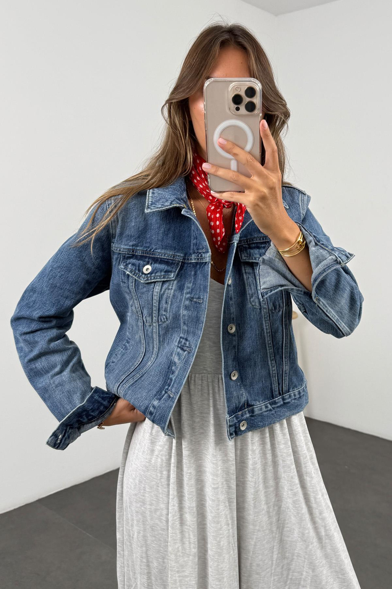 Mavi Fit Kalıp Klasik Kot Ceket 