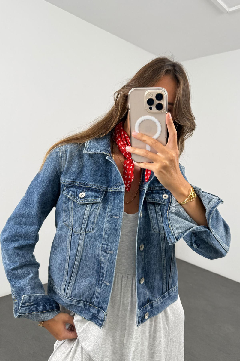 Mavi Fit Kalıp Klasik Kot Ceket 