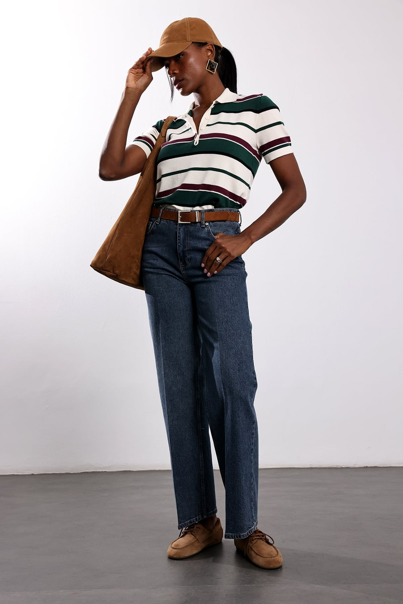 Mavi Kemerli Straight Fit  Jean 953