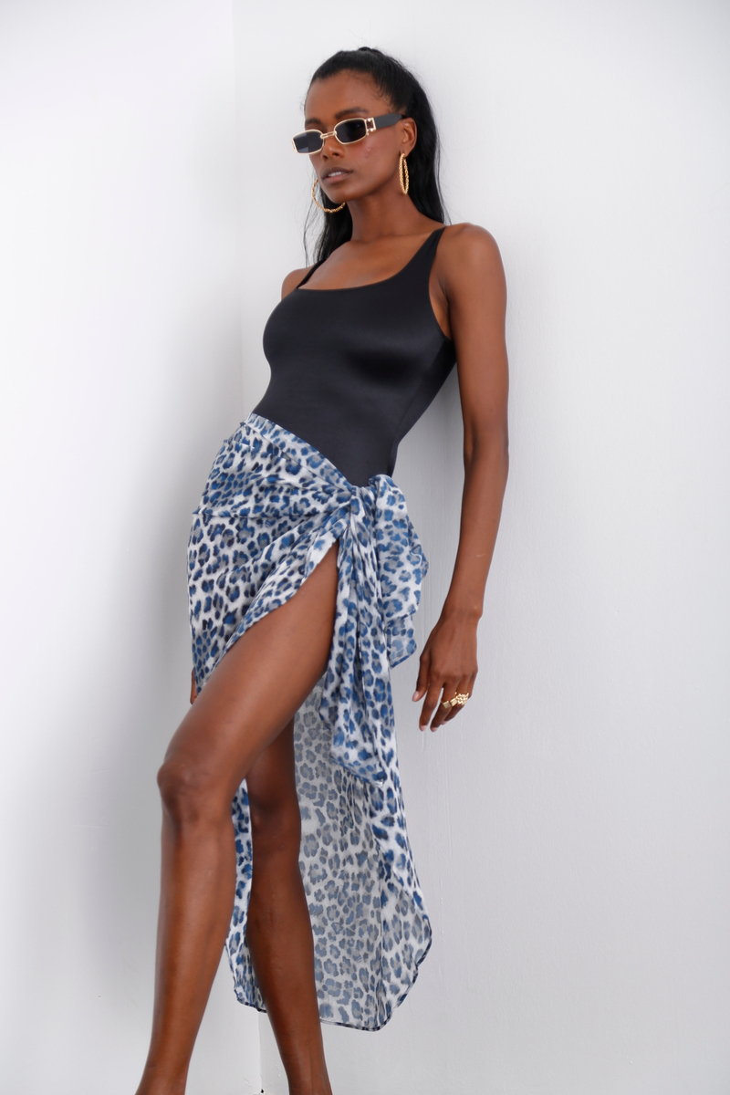 Mavi Leopar Maxi Pareo 